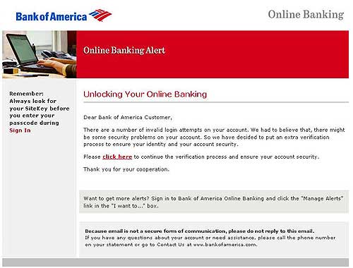 Bank of America site
