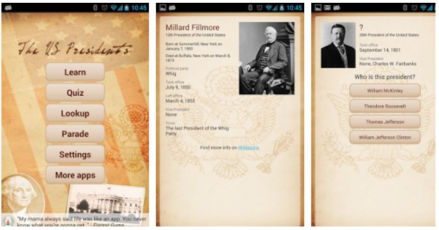 U.S. Presidents Android Apps On Google Play