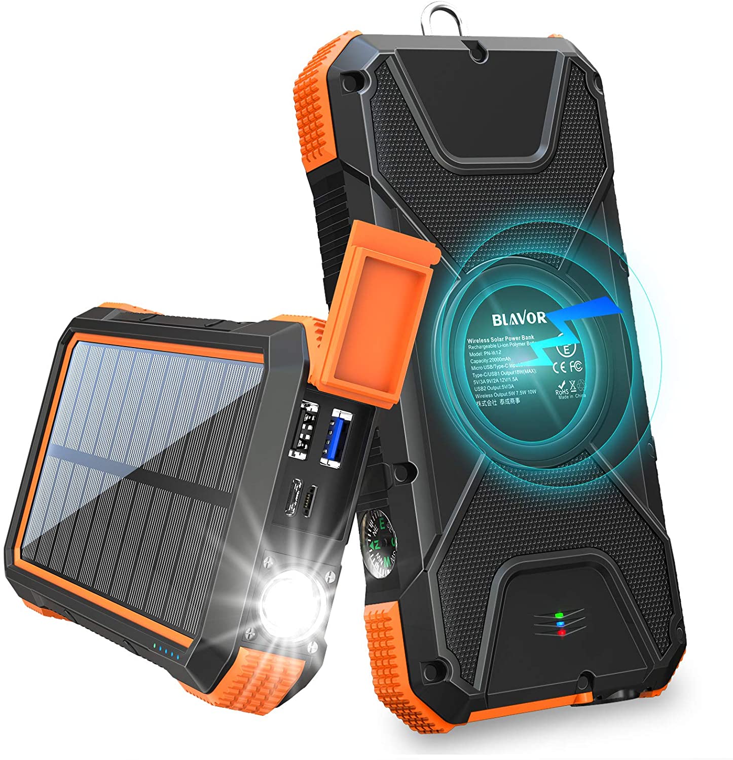 Blavor Solar Charger Power Bank Charger