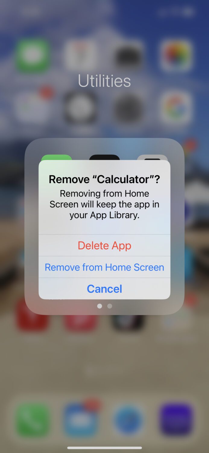 How to move apps from the home screen into my app library