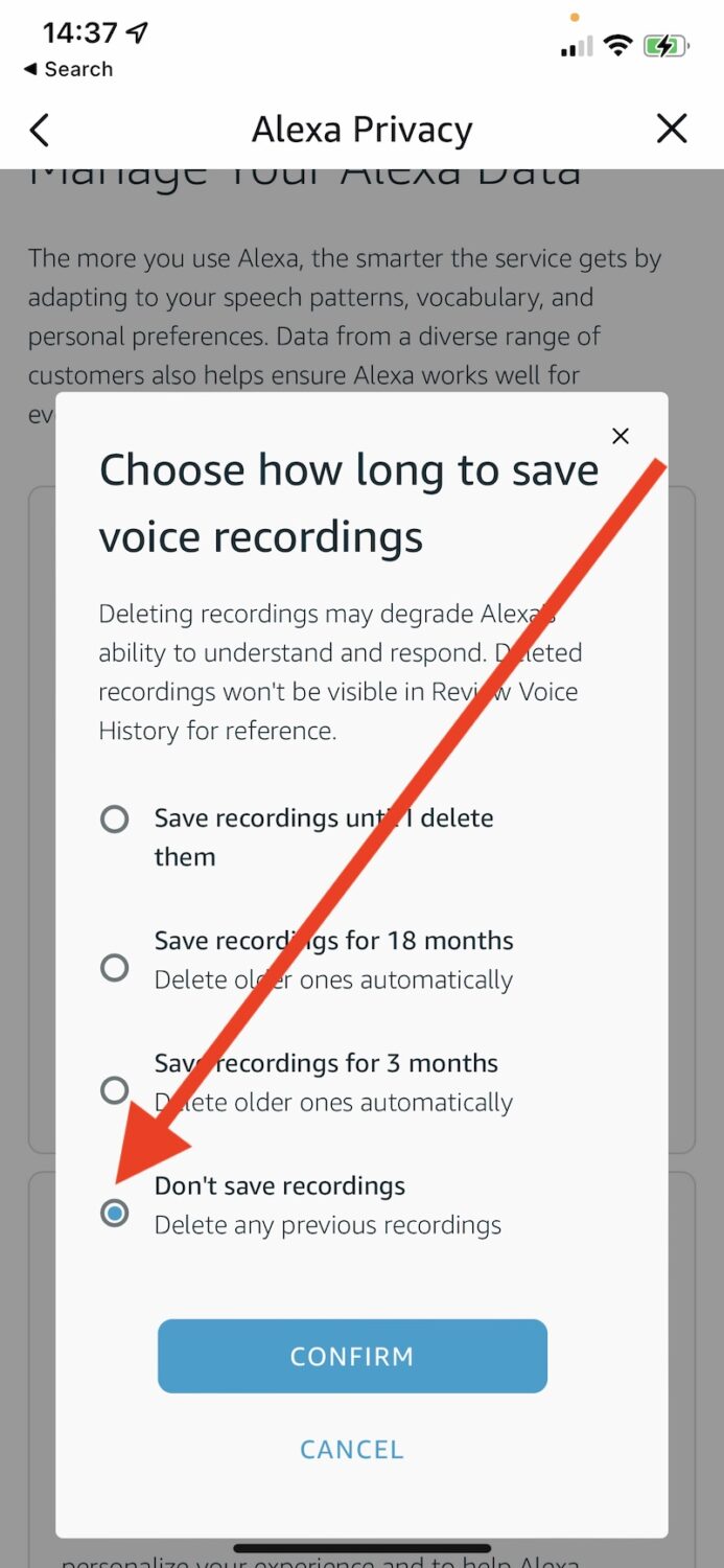 Alexa Privacy Choose How Long To Save Voice Recordings