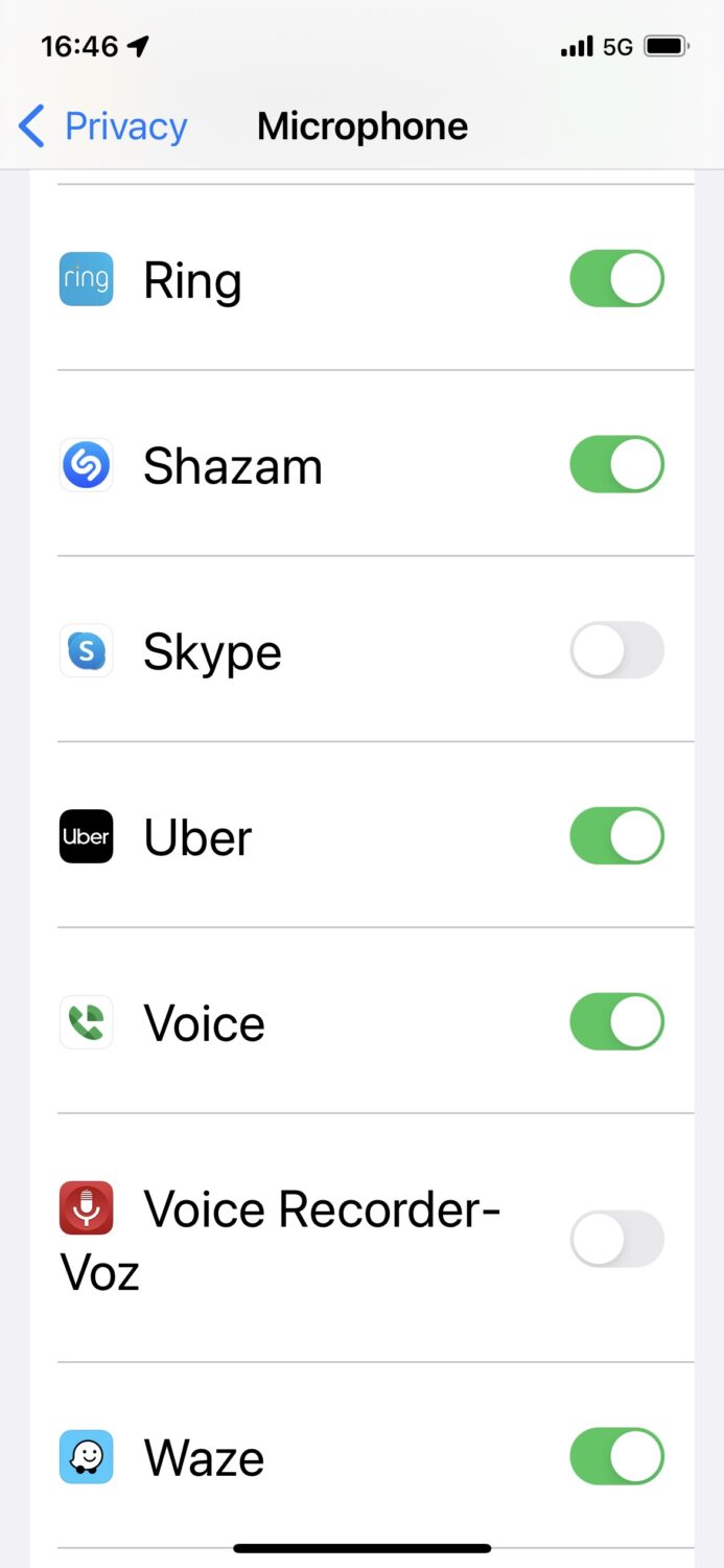 How To See What Apps Have Access To Your Microphone For IOS Toggle Apps