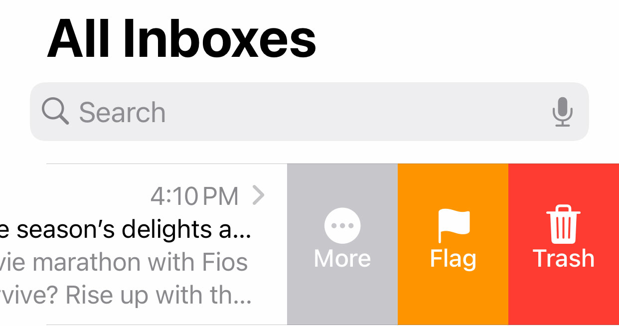 iphone mail toolbar