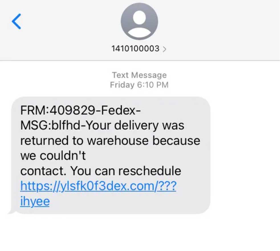 fedex scam text