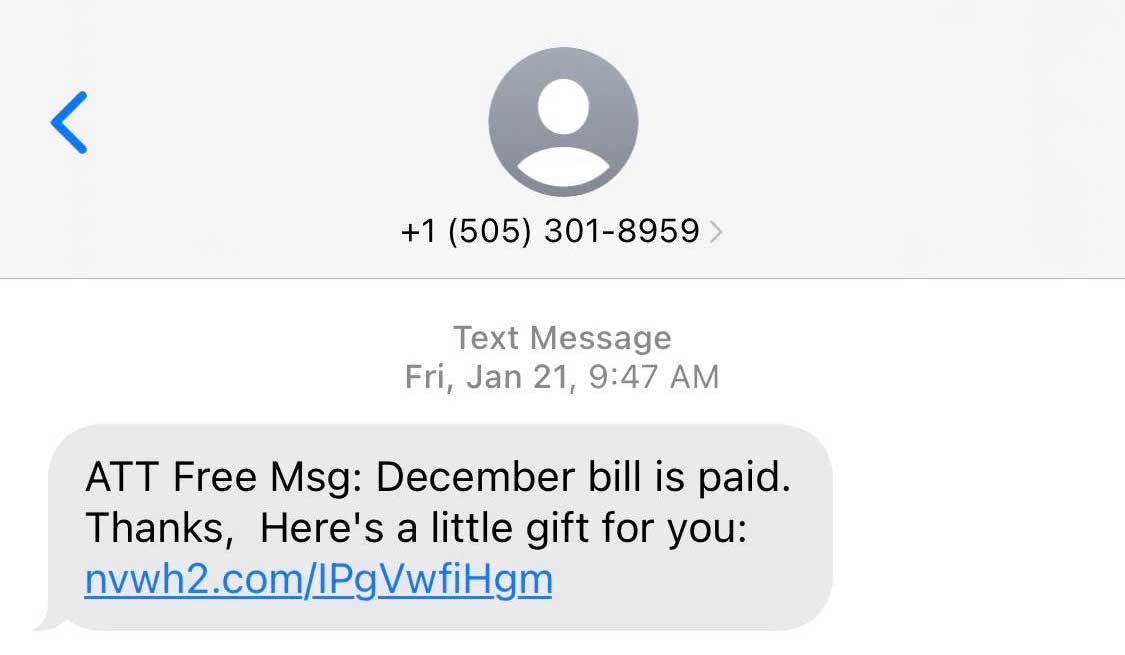 phishing text