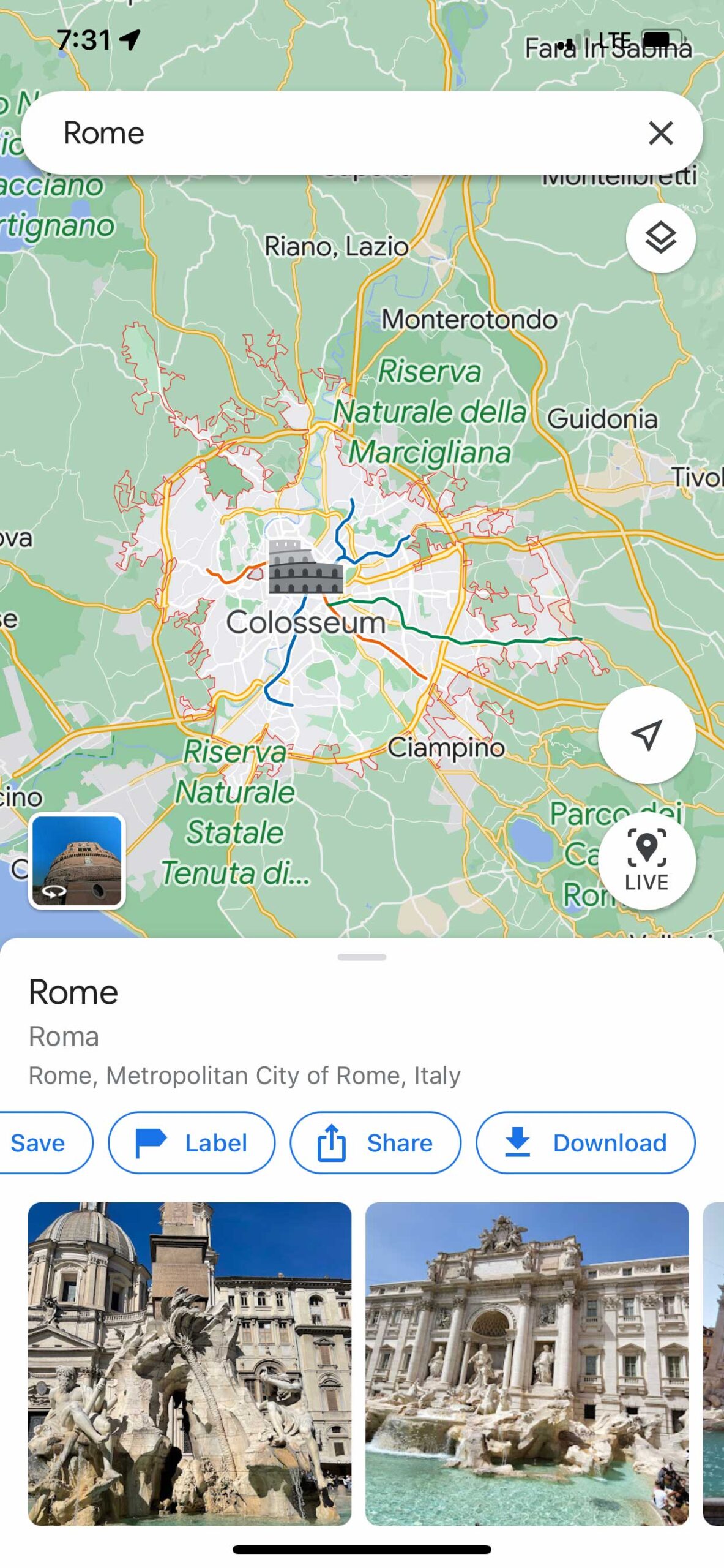 google maps rome
