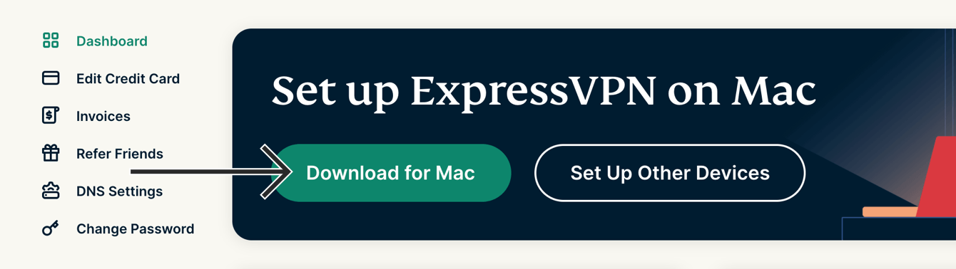 Expressvpn Account Dashboard Click Download For Mac