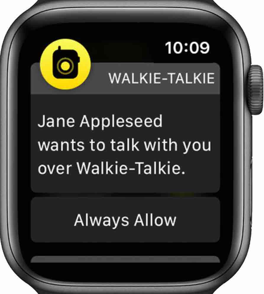 apple watch walkie talkie