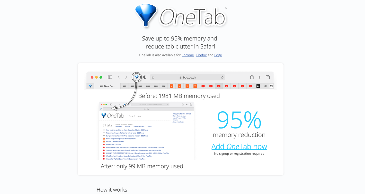 One Tab Extension