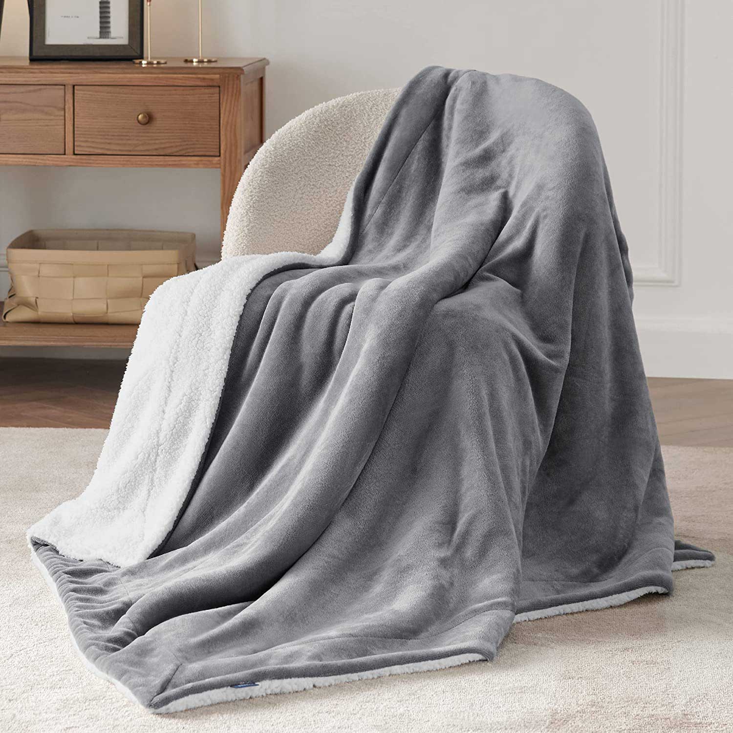 blanket on chair