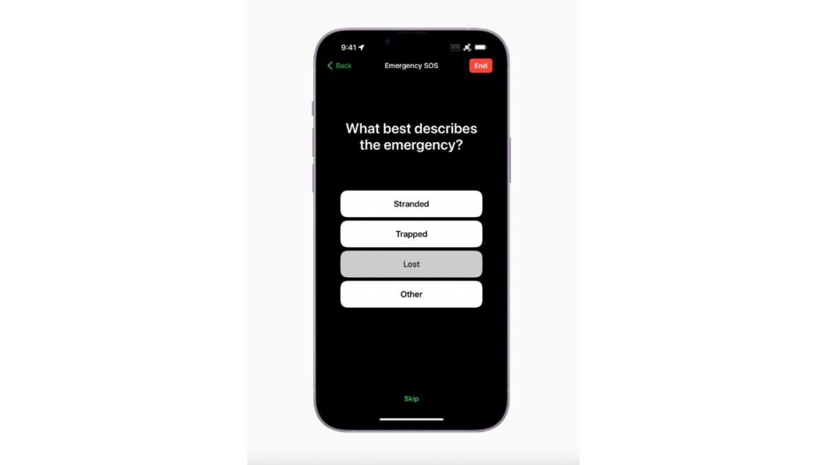 Apple’s Emergency SOS via satellite feature - WHAT BEST DESCRIBES THE EMERGENCY