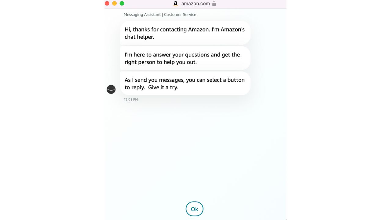 LIVE CHAT BOX AMAZON