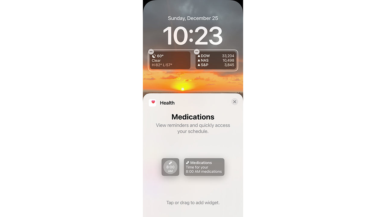 Apple Lock Screen Widgets - Health app