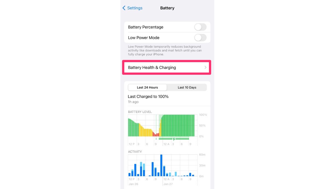 BATTERY HEALTH AND CHARGING