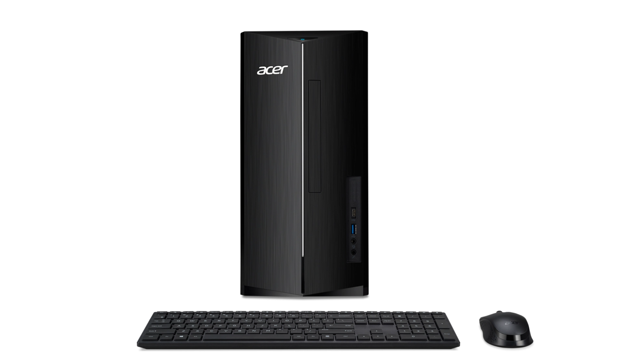 Acer Aspire TC-1760-UA92 tower with keyboard and mouse