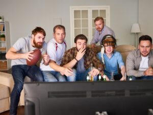 friends watching the Super Bowl