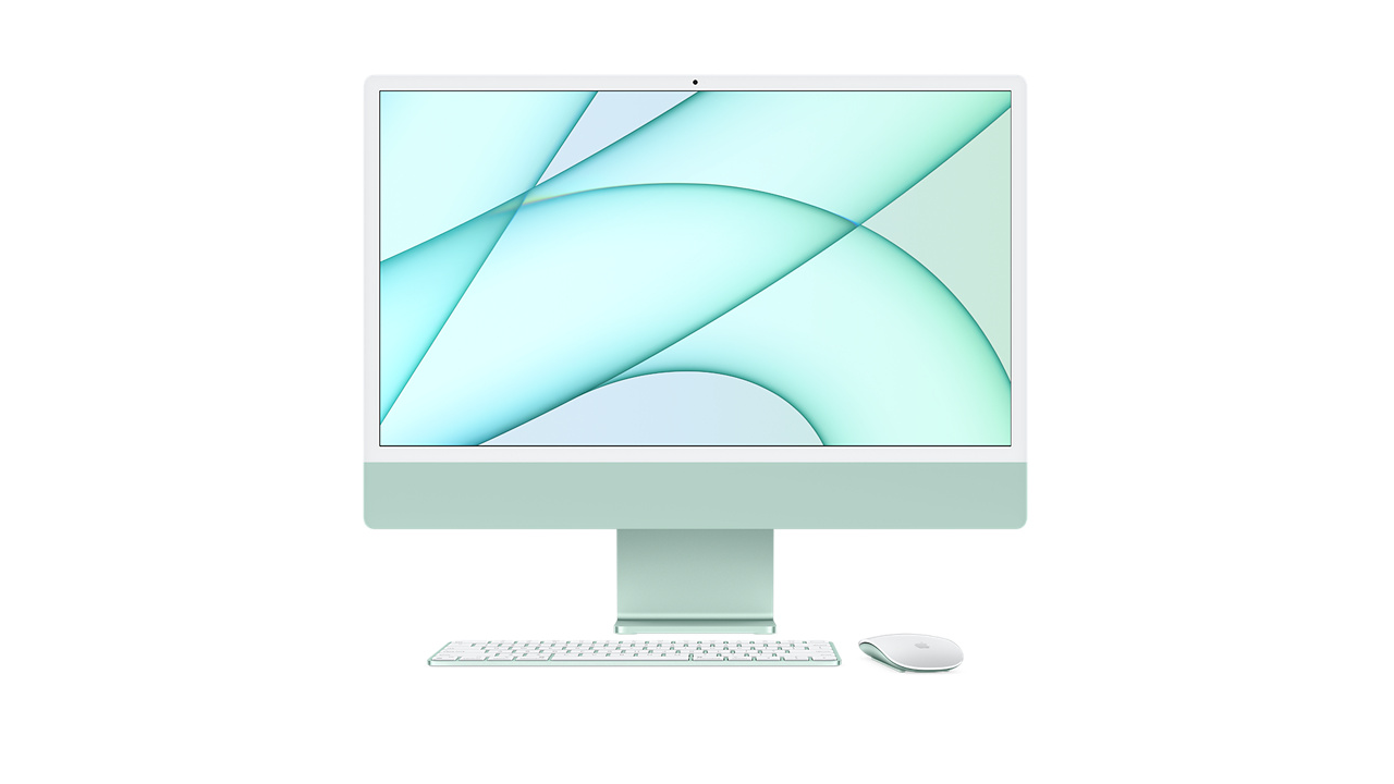 Green Apple 2021 iMac 24" screen