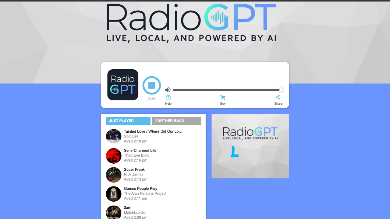 RadioGPT website