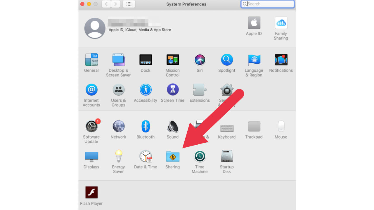 sharing icon on mac