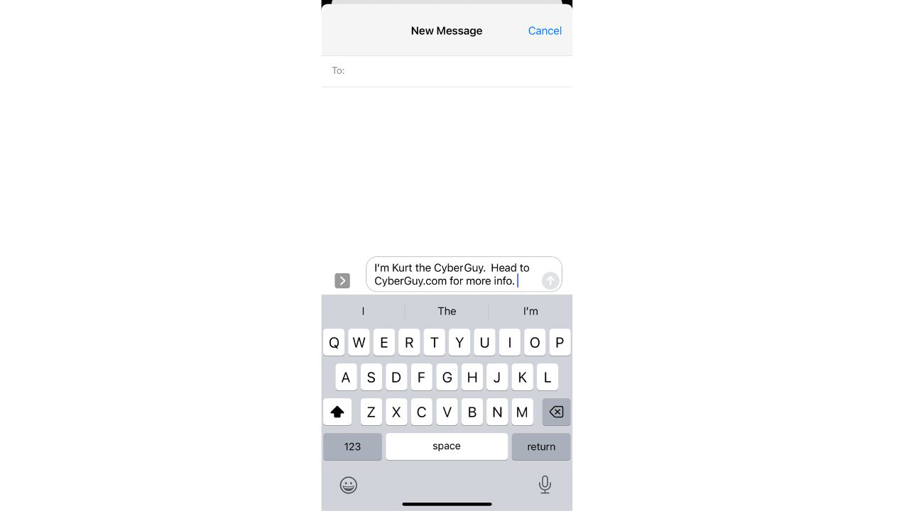 initial imessage