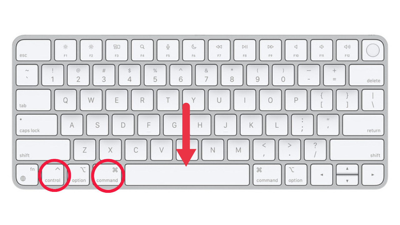 Screenshot of Apple keyboard