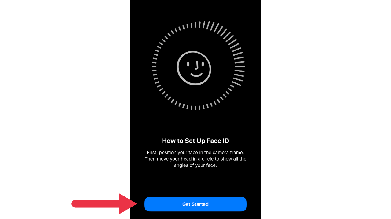 HOW TO SET UP FACE ID SCREEN