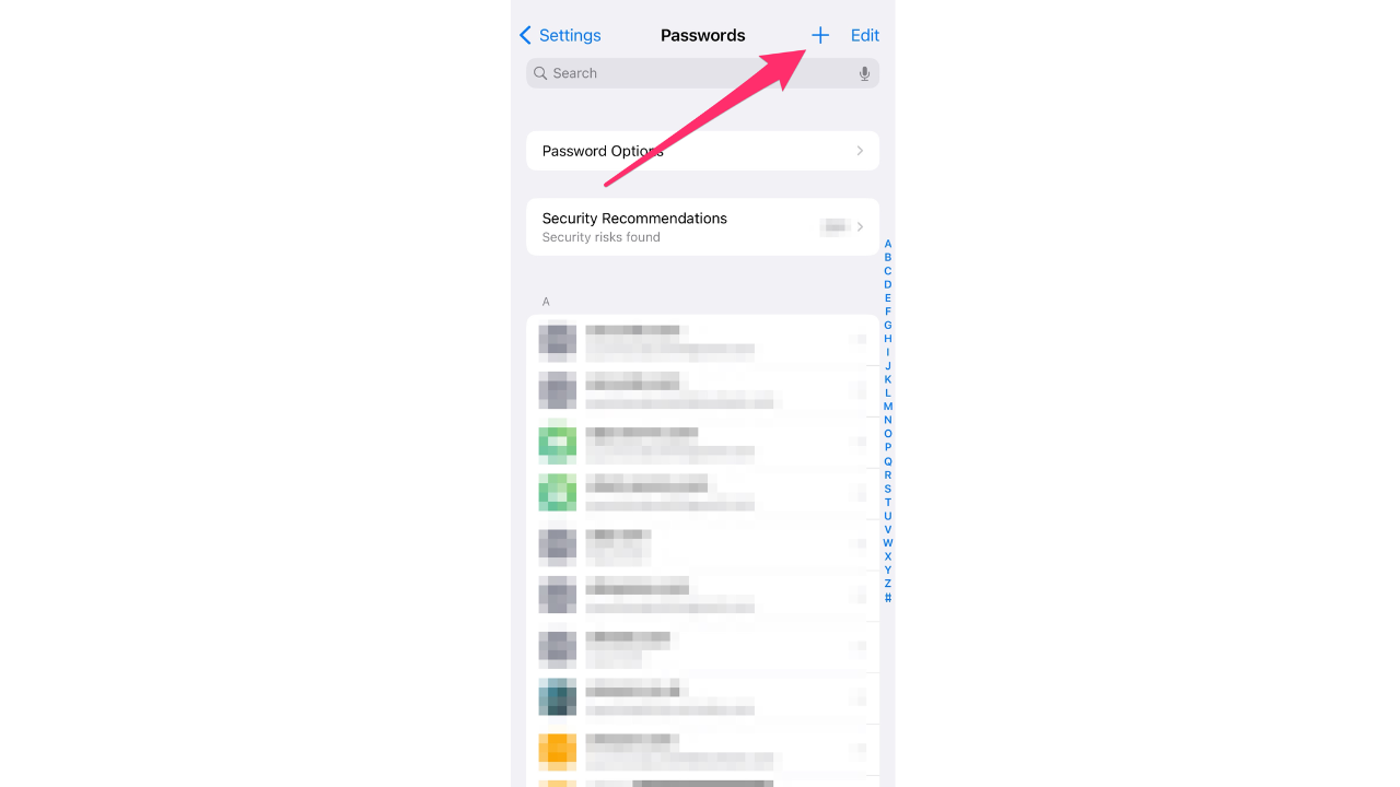 iphone password setting screen
