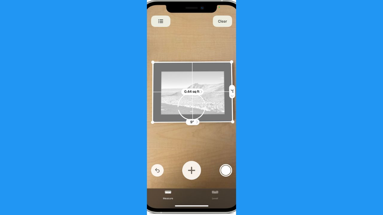iphone measure app rectangle
