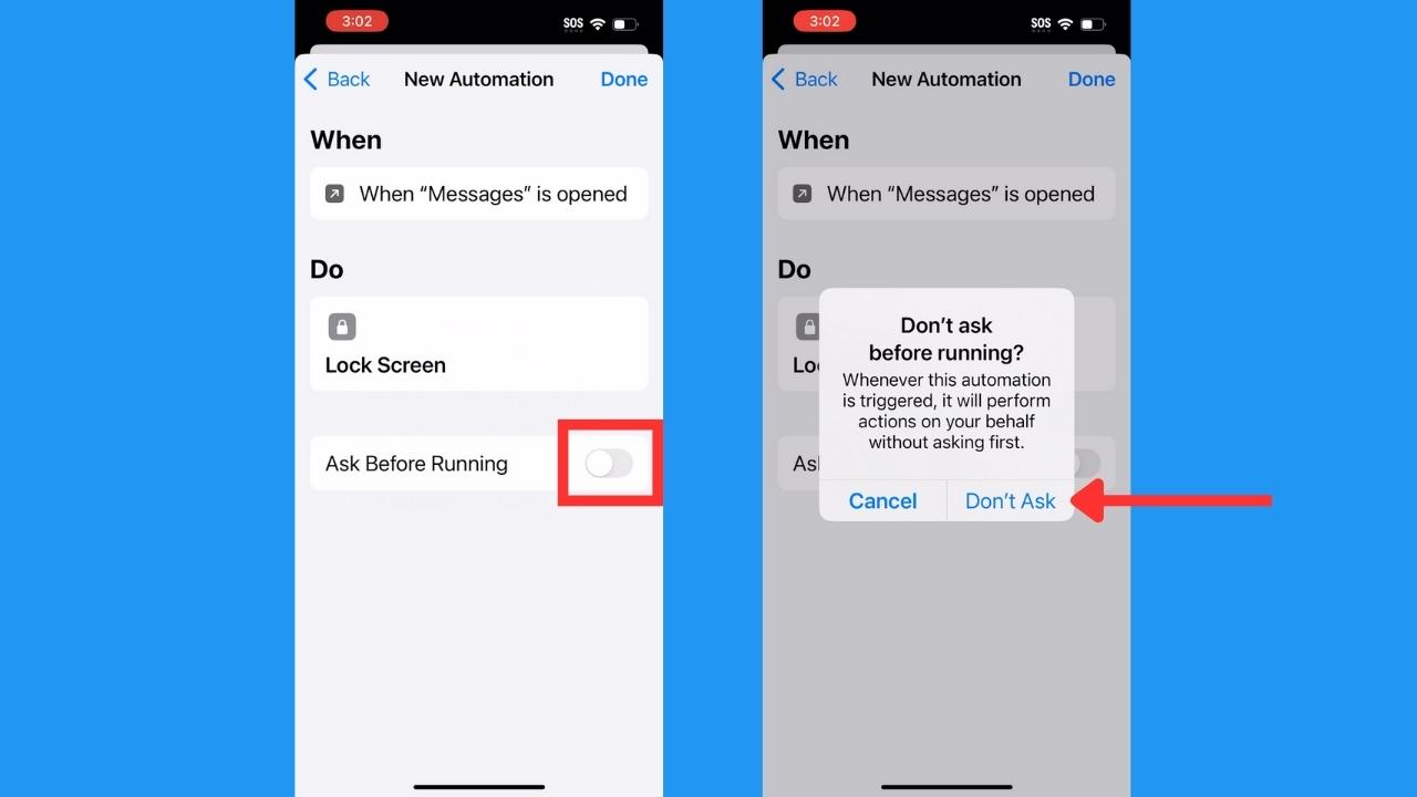 15-lock iphone messages shortcut