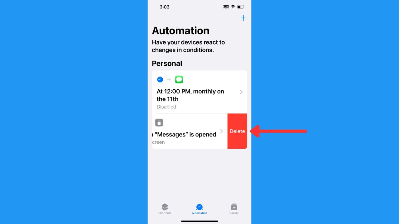 17-lock iphone messages shortcut