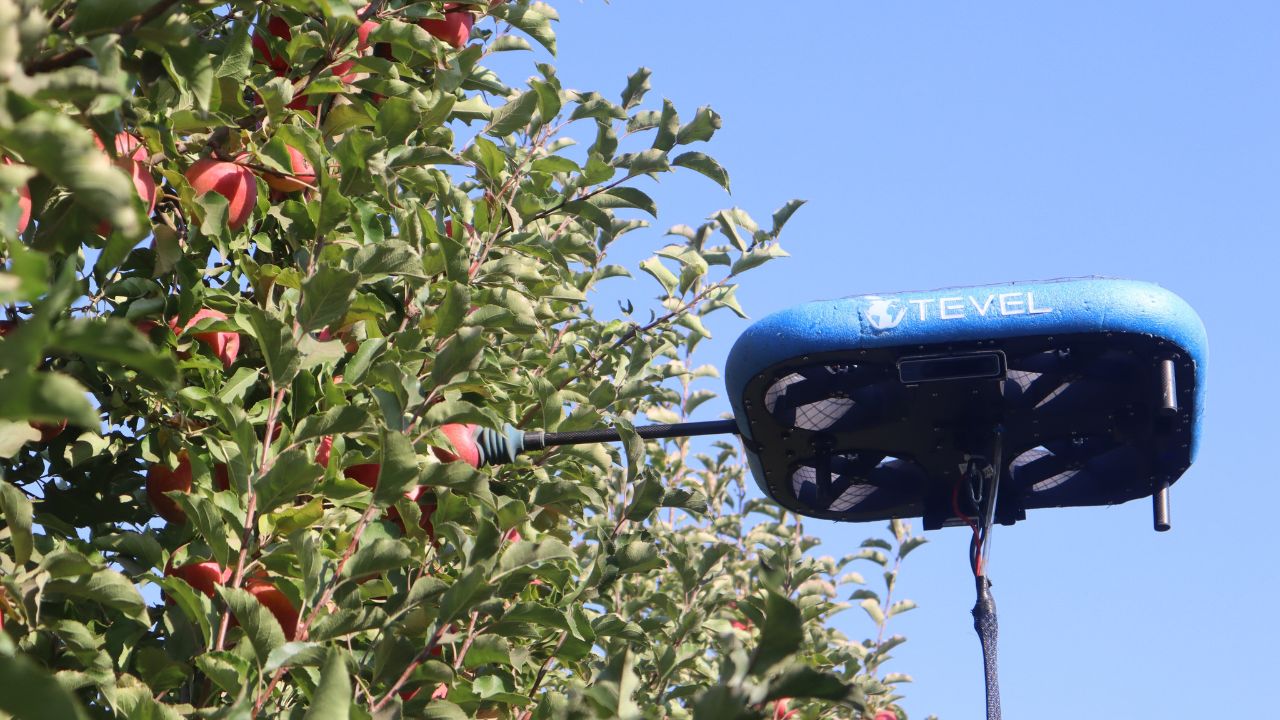 drone picking fruit 