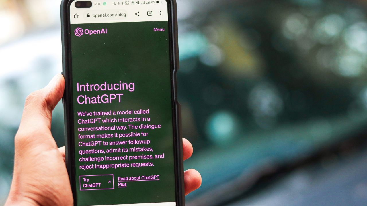 open ais chat gpt app on a phone