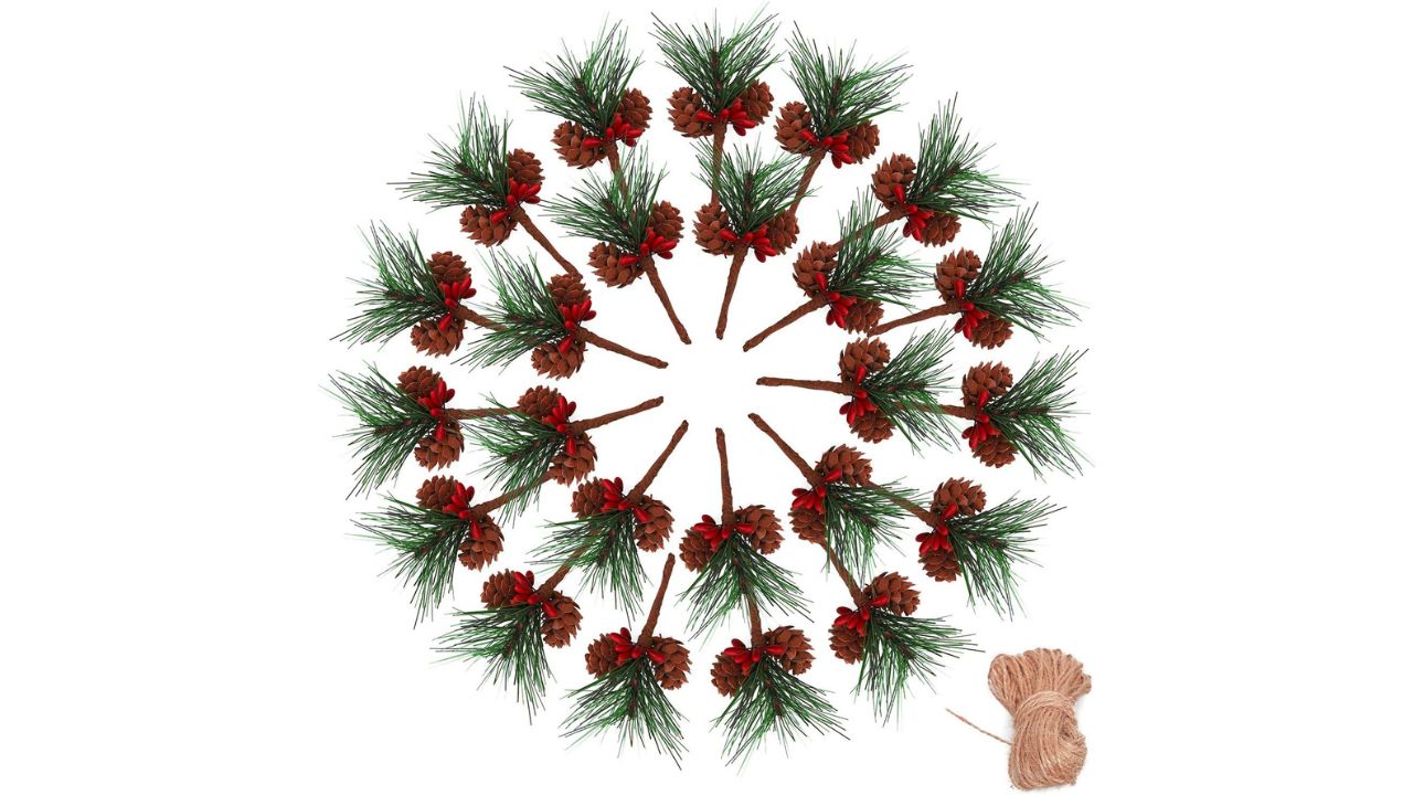 8-pine needle decorations