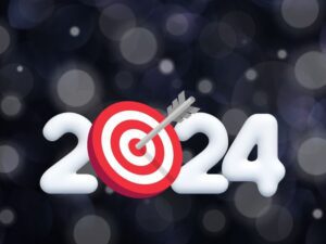 2024 with image of bulls eye