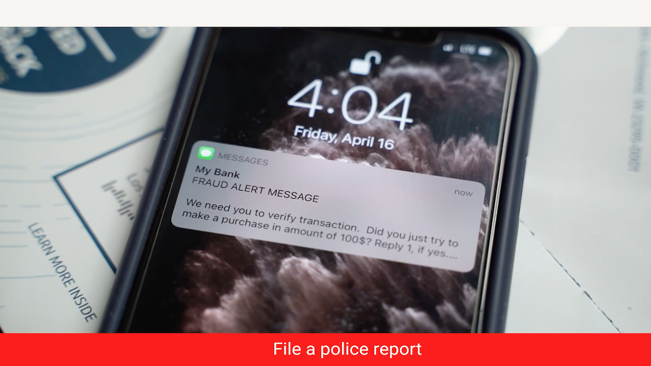 File a police report if you suspect text sms spoof