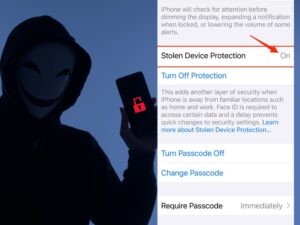 thief can't open phone with iPhone's Stolen Device Protection on