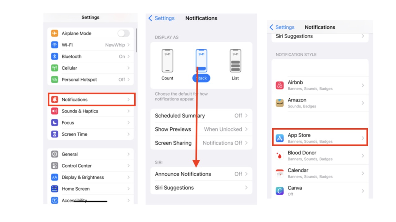 How to turn off notifications in iphone settings