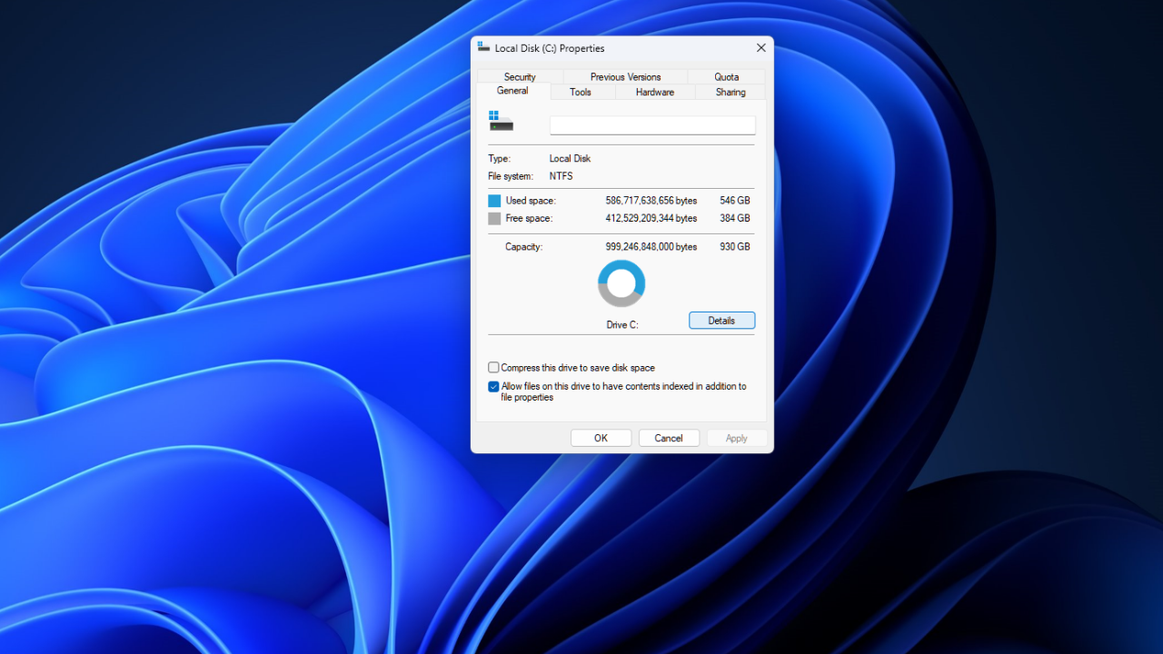 A screenshot showing the disk utility clean tool on Windows 11.