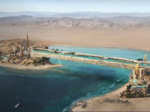 New resort in Saudi Arabia with a massive infinity pool over a lagoon