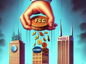 Illustration of FCC fines against AT&T, Verizon & T-Mobile