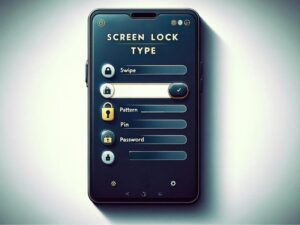 illustration of Android device Screen Lock Type to change