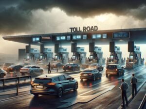 Illustration of toll road