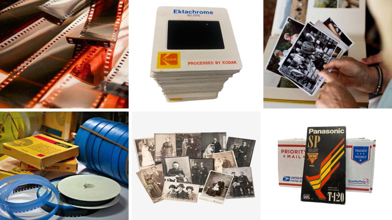 digitize old photos, slides, filmstrips, negatives and vhs tapes