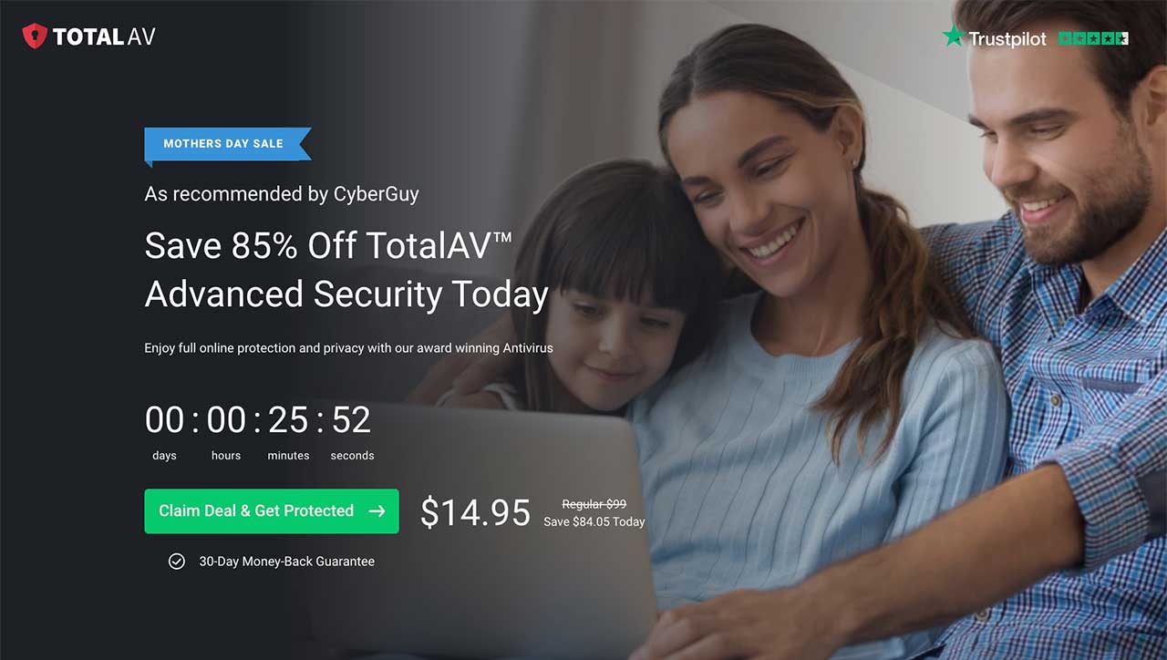 Family surfing web with antivirus protection