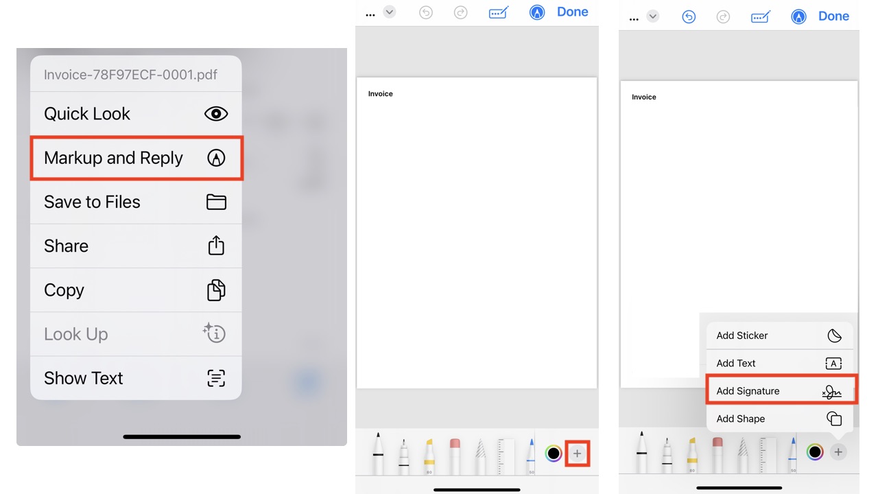 How to sign PDFs on iPhone