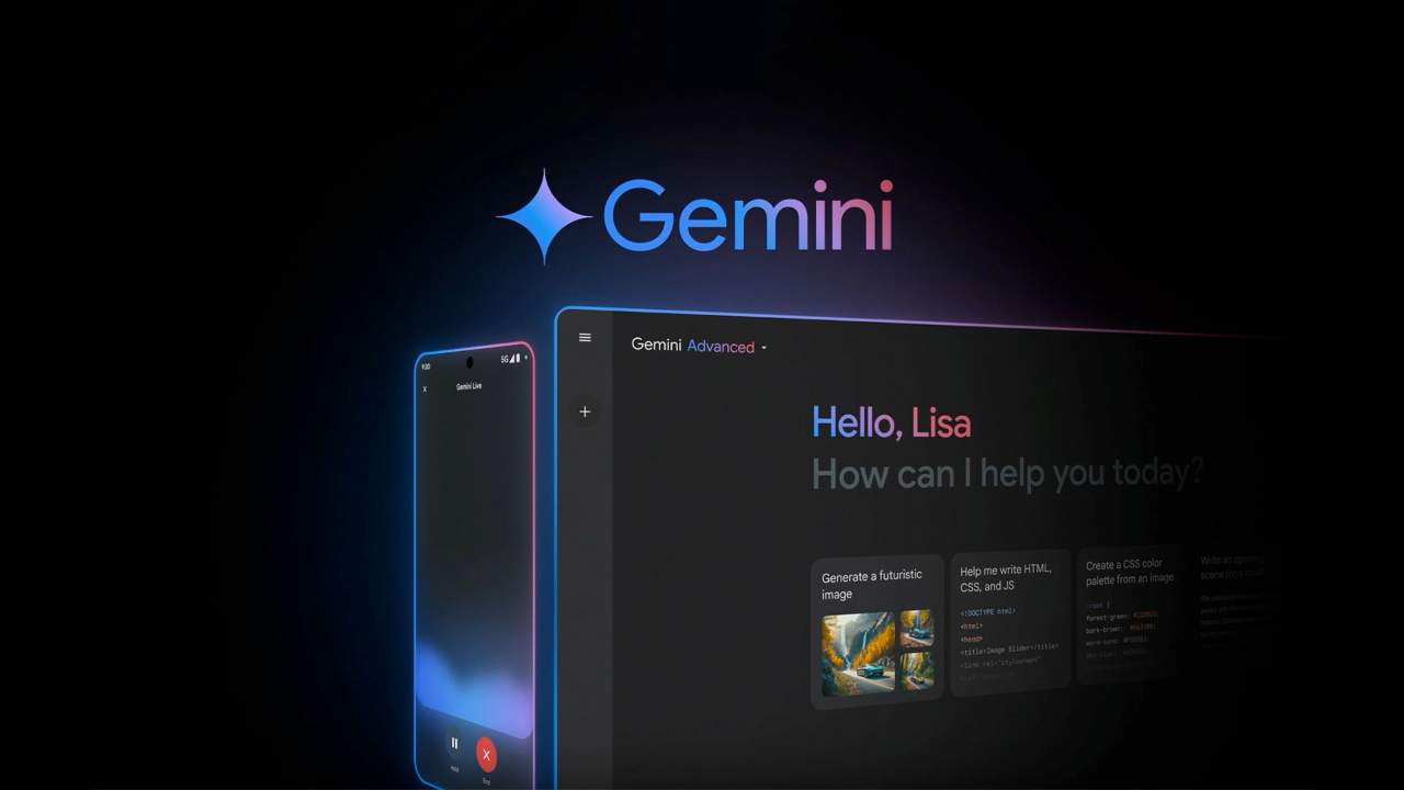 A render of Google Gemini in the Google Suite. 