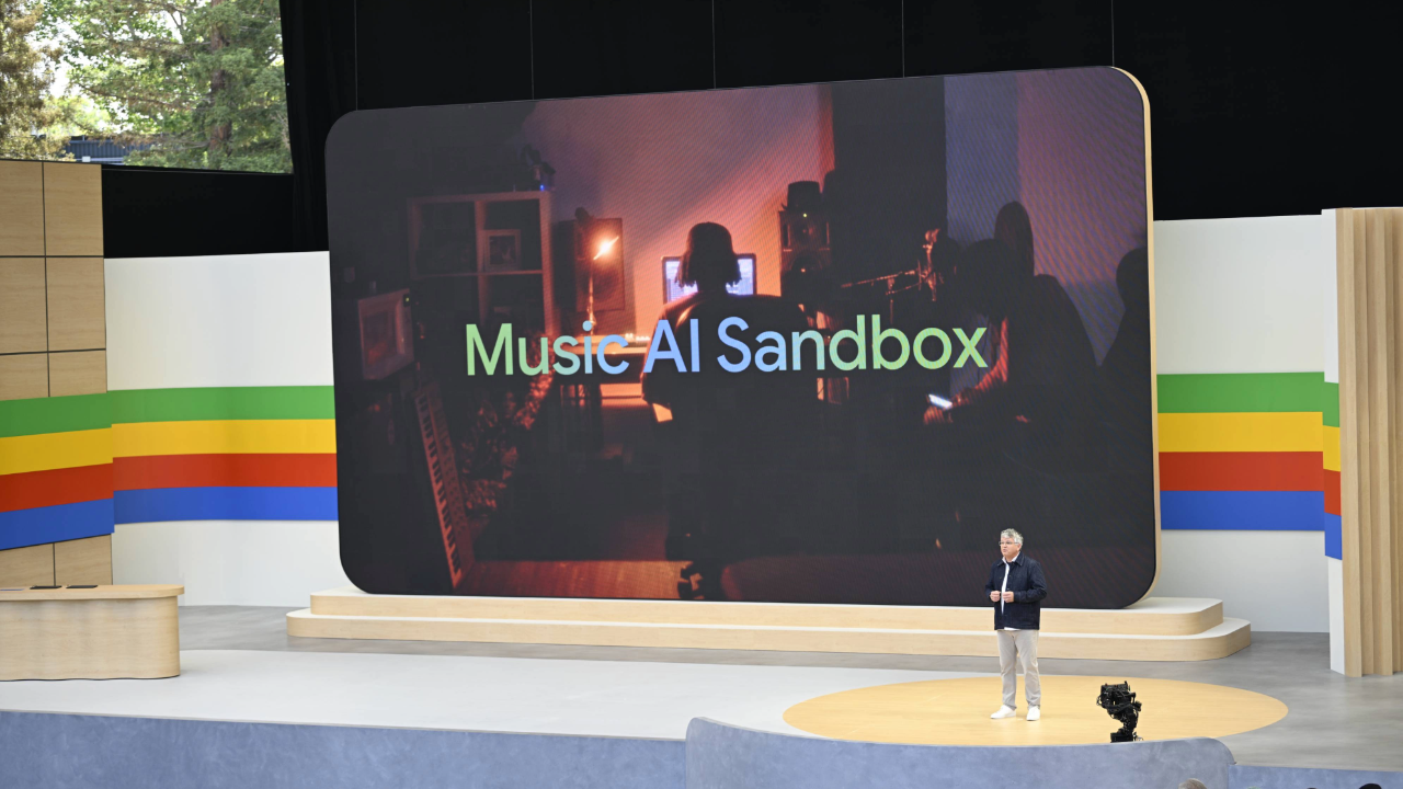 A press assest from Google showing the Music AI sandbox feature annouced at I/O 2024. 