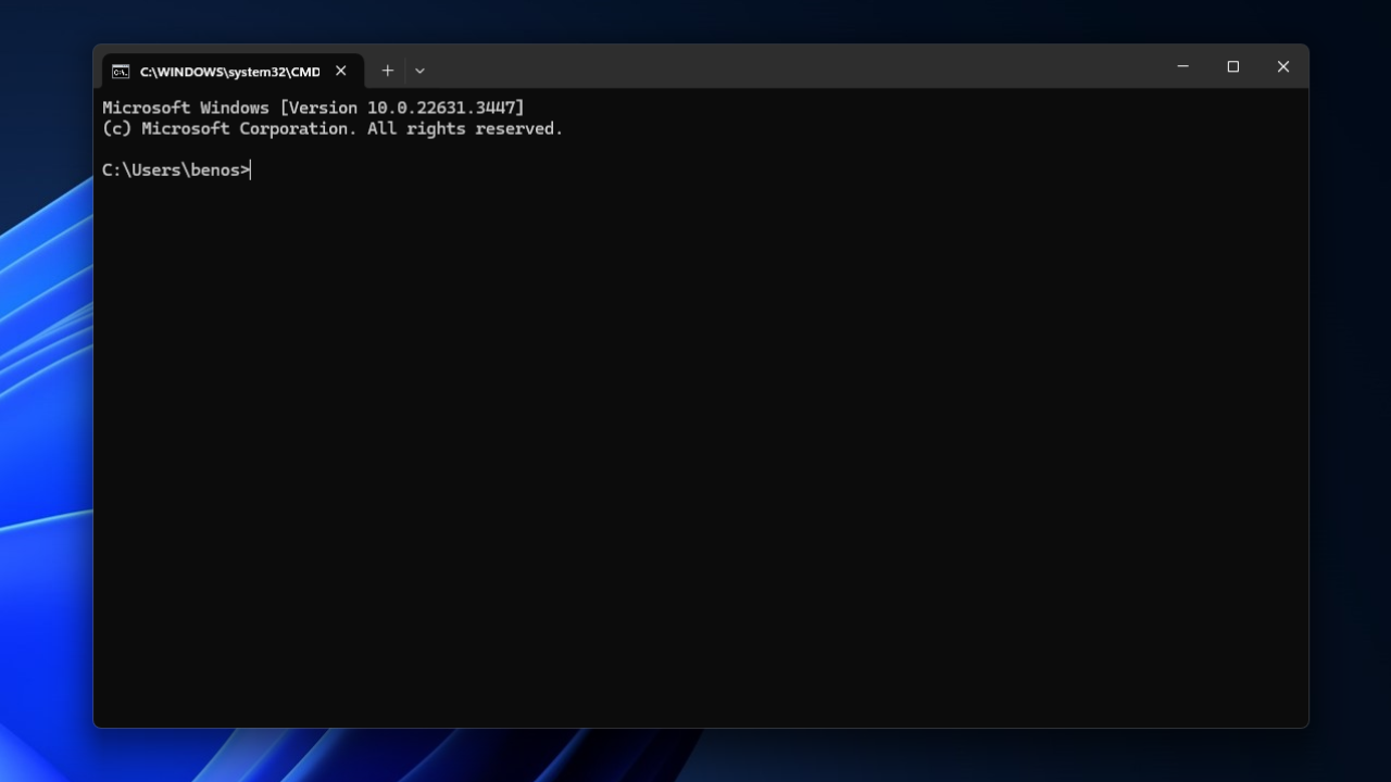 A screenshot displaying the Windows Command Prompt.