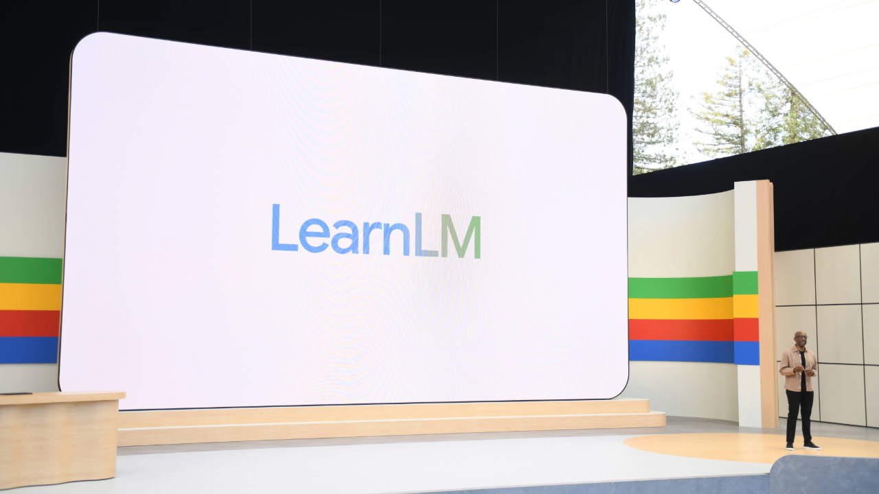 A photograph from Google's Press Assets from I/O 2024 showing the LearnLM module. 