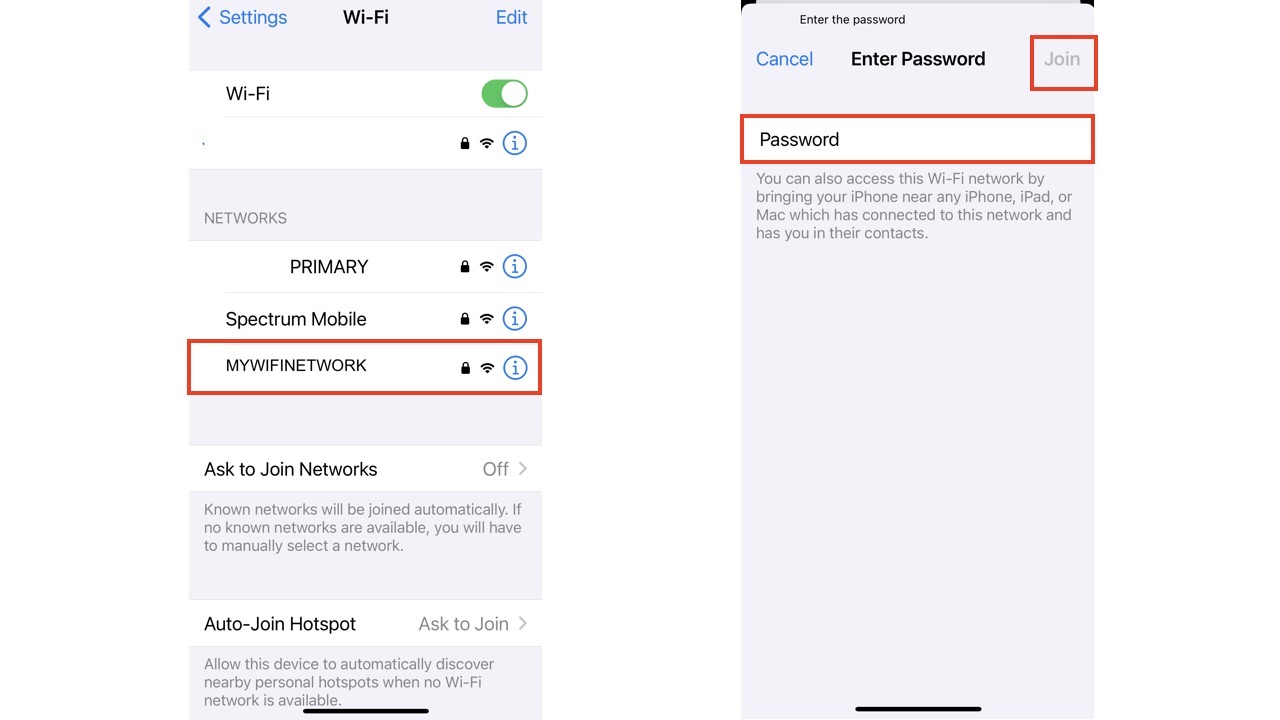 How to forget network on iPhone